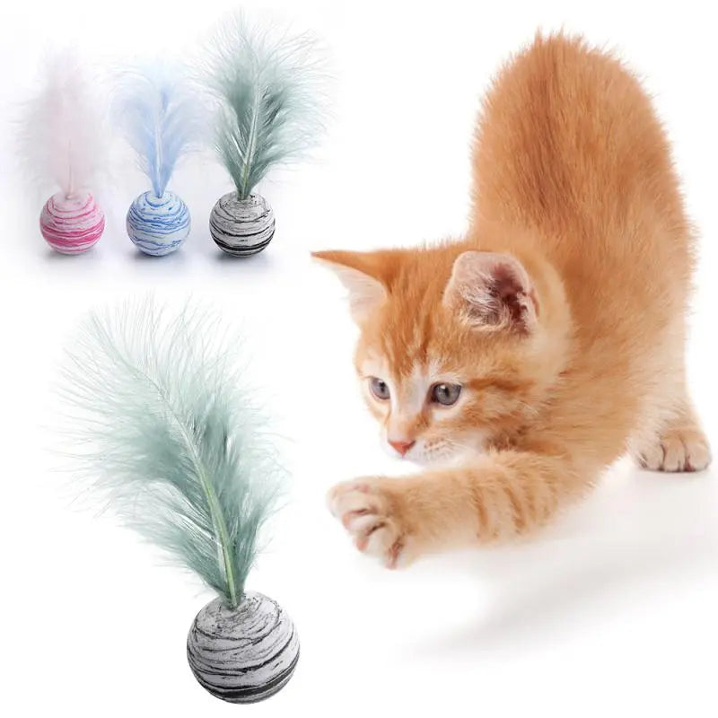 Starry Sky Ball with Feather  for cats