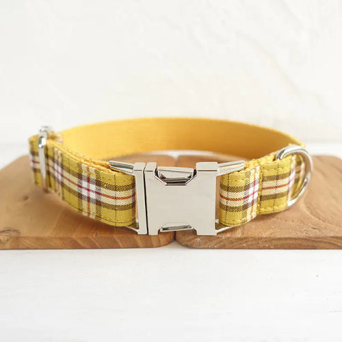 Chic Lattice Bow Pet Collar