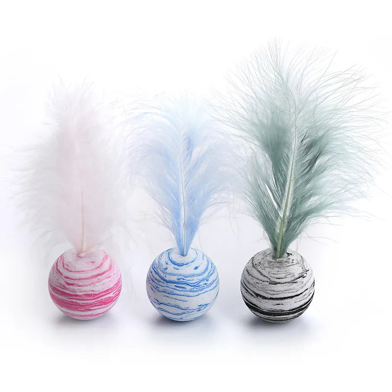 Starry Sky Ball with Feather  for cats