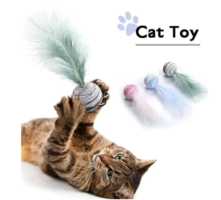 Starry Sky Ball with Feather  for cats